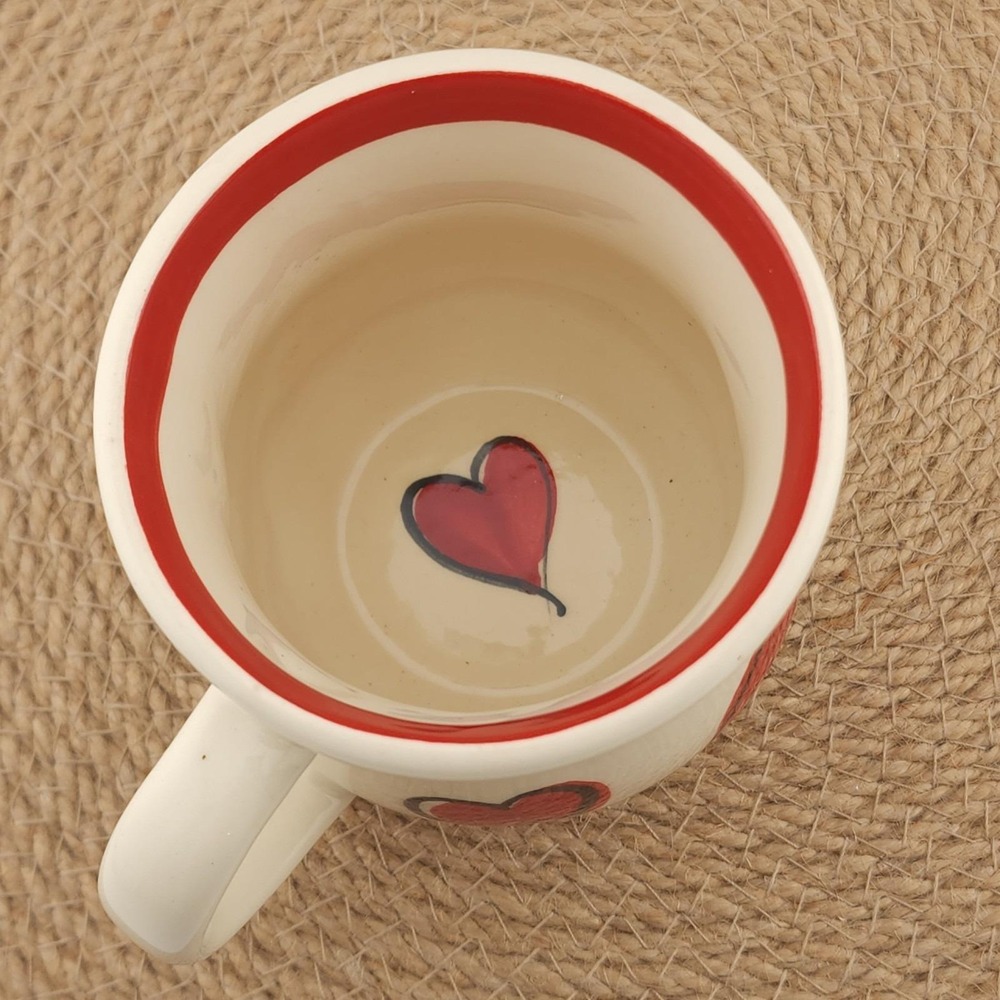 Gail Pittman‎ Red Dress Heart Mug Retired Cup VTG 2005 Signed Studio Pottery - Picture 5 of 9